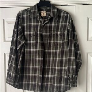 RedHead Black and White Casual Button Down Shirt